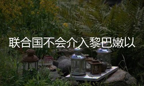 聯(lián)合國不會介入黎巴嫩以色列油氣資源之爭
