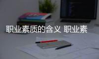 職業(yè)素質(zhì)的含義 職業(yè)素質(zhì)的含義是什么
