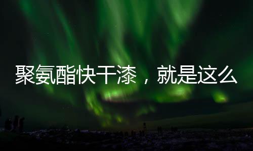 聚氨酯快干漆，就是這么快干