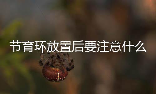 節(jié)育環(huán)放置后要注意什么