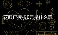 花唄已授權(quán)0元是什么意思