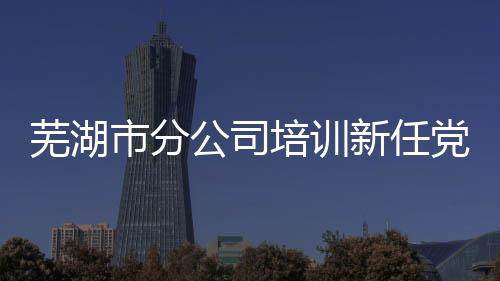 蕪湖市分公司培訓新任黨支部書記