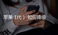 蘋果 1代） 如何降級？iOS修復大師一鍵刷機降級
