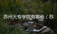 蘇州大專學院有哪些（蘇州大專院校有哪些）