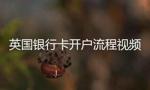 英國(guó)銀行卡開(kāi)戶流程視頻