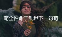 茍全性命于亂世下一句茍全性命