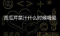 苦瓜芹菜汁什么時(shí)候喝最好（芹菜汁什么時(shí)候喝最好）
