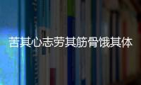 苦其心志勞其筋骨餓其體膚空乏其身行拂亂其所為