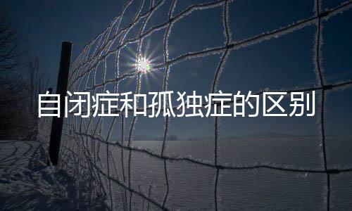 自閉癥和孤獨癥的區(qū)別