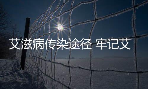 艾滋病傳染途徑 牢記艾滋病傳染途徑很重要
