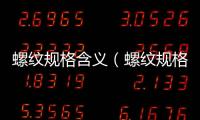 螺紋規格含義（螺紋規格）