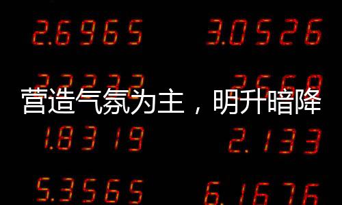 營造氣氛為主，明升暗降顯現！,期貨知識