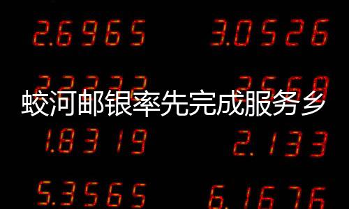 蛟河郵銀率先完成服務(wù)鄉(xiāng)村振興整村授信