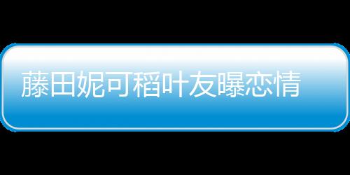 藤田妮可稻葉友曝戀情 事務所回應稱是他們的私事