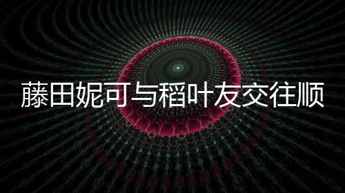 藤田妮可與稻葉友交往順利 似乎已經有結婚意向
