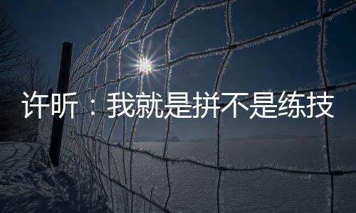 許昕：我就是拼不是練技術 雙打輸張本原因在這