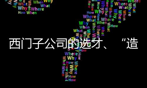 西門子公司的選才、“造”才方法