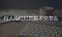 行人闖紅燈罰款不交怎么辦（行人闖紅燈罰款）