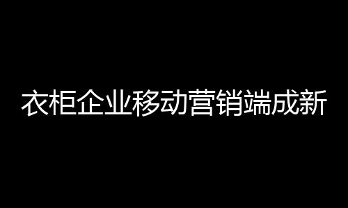 衣柜企業移動營銷端成新寵 把握客戶需求勢在必行