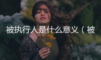 被執行人是什么意義（被執行人是什么意思）