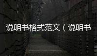 說明書格式范文（說明書格式）