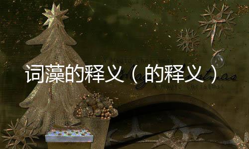 詞藻的釋義（的釋義）