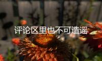 評論區里也不可造謠