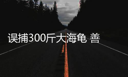 誤捕300斤大海龜 善良漁民幫其重洗傷口后放生
