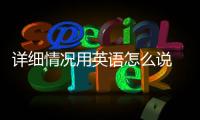 詳細情況用英語怎么說 詳細情況英語怎么說