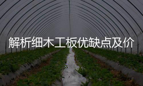 解析細(xì)木工板優(yōu)缺點及價格情況