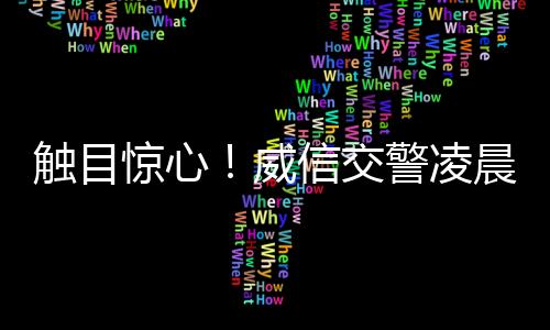 觸目驚心！威信交警凌晨出擊查獲三輛“百噸王”