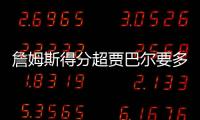 詹姆斯得分超賈巴爾要多久？4732分3賽季足夠，2實力填補一缺陷
