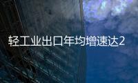 輕工業出口年均增速達25.6%