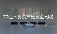 轉讓不良資產處置公司名字好聽價格便宜