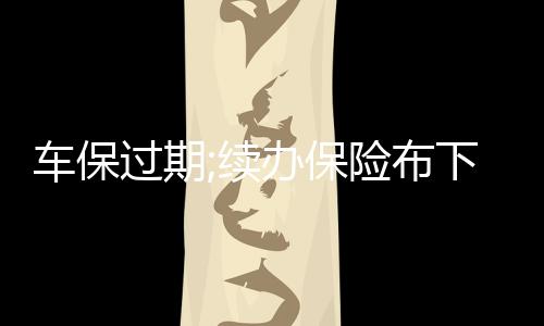 車保過期;續(xù)辦保險布下迷局企圖騙保