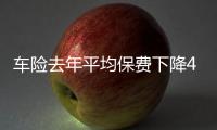 車險去年平均保費下降4%