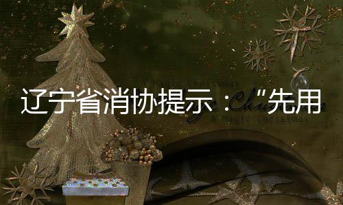 遼寧省消協提示：“先用后付”要讓消費者先知情后選擇