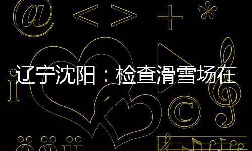 遼寧沈陽：檢查滑雪場在用客運索道等特種設備