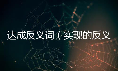 達成反義詞（實現的反義詞）