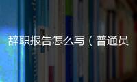 辭職報告怎么寫（普通員工）