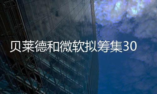 貝萊德和微軟擬籌集300億美元用于AI投資