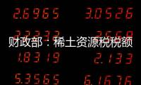 財(cái)政部：稀土資源稅稅額全面上調(diào)