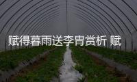 賦得暮雨送李胄賞析 賦得暮雨送李胄原文