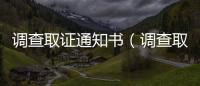 調(diào)查取證通知書（調(diào)查取證權(quán)）