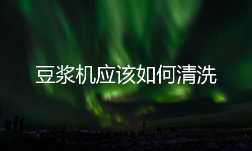 豆漿機應該如何清洗