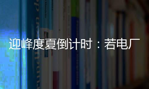 迎峰度夏倒計時：若電廠提庫10%能否力挽狂瀾?