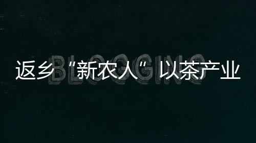 返鄉(xiāng)“新農(nóng)人”以茶產(chǎn)業(yè)助力鄉(xiāng)村振興