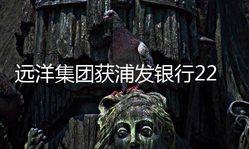 遠洋集團獲浦發銀行225億元授信支持