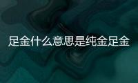 足金什么意思是純金足金什么意思