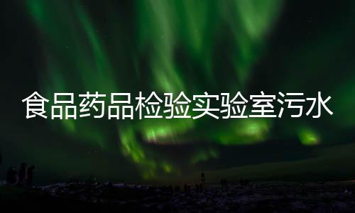 食品藥品檢驗實驗室污水處理設備
